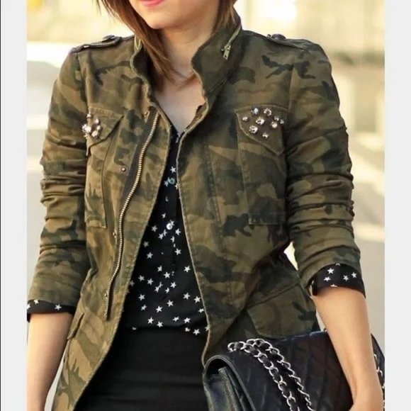 Zara army jacket womens Clearance